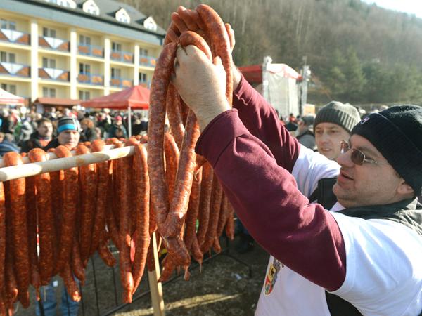 Sausages were part of Fašiangy in Krompachy 