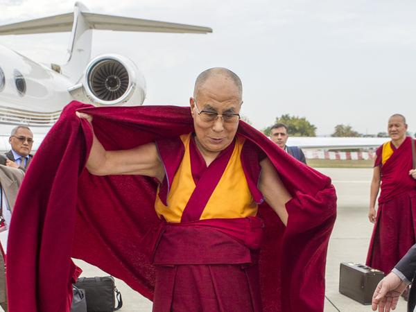 Dalai Lama at the Bratislava airport, October 15.