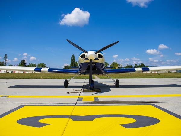 Tomark SD4 Viper ultra-light planes landed in Bratislava after they flew above the capital to commemorate 140 years since M. R. Štefánik was born.