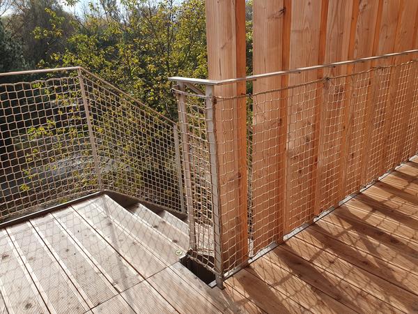 The access to the upper floor.