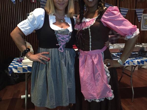 With the principal, Dr. Bonds, at an Oktoberfest festival.