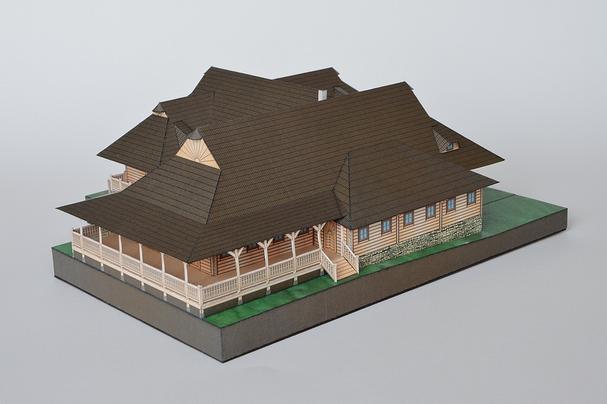 Ako prvá bola na jar 2016 nakreslená koliba Richtárka. Mierka všetkých modelov z areálu je 1:150, autorom konštrukcie je Juraj Gonšor.