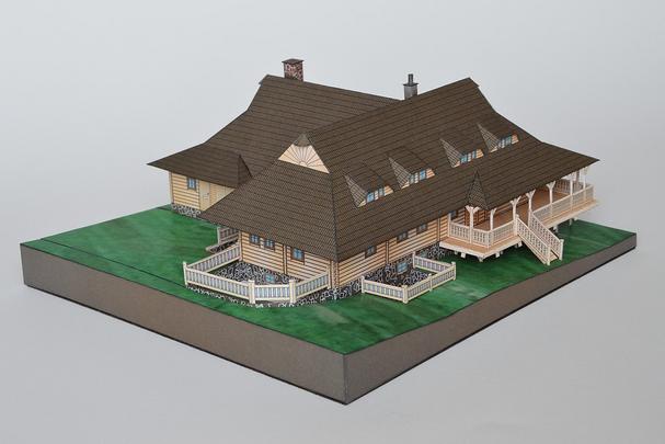 Zatiaľ posledným nakresleným modelom je koliba u dobrého pastiera