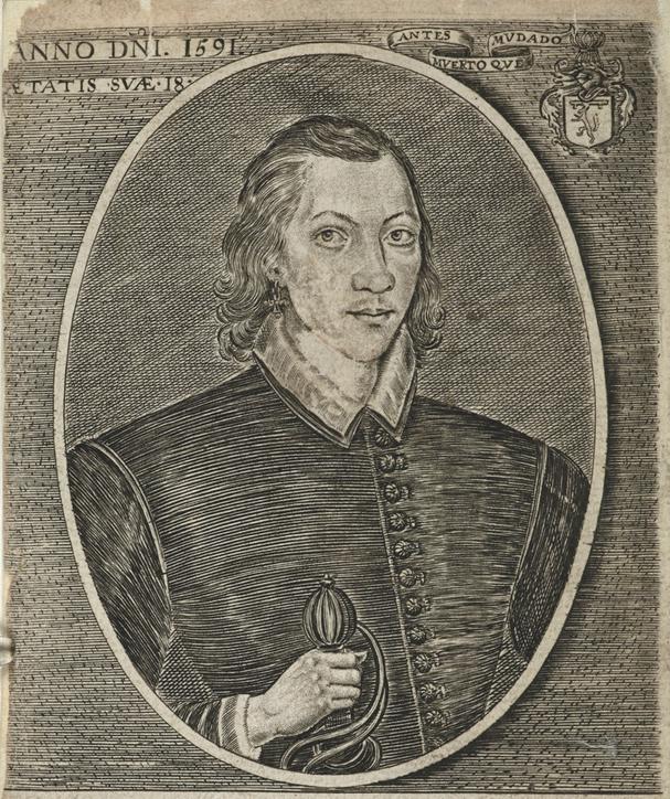 Jednoduchosť, upravenosť, šarm, kultivovanosť, trocha melanchólie. Portrét 18-ročného anglického básnika Johna Donna z knihy jeho veršov vydanej r. 1639, ktorá je v majetku britskej národnej knižnice The British Library.