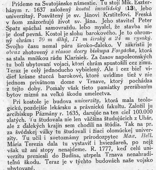 Sprievodca Trnavou, 1925, s.32