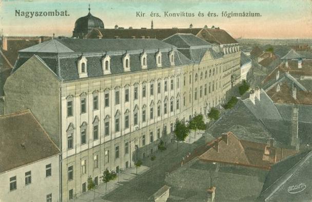 Gymnázium na pohľadnici, okolo r. 1918