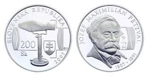 Strieborná pamätná medaila J. M. Petzvala.