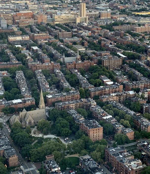Výhľad na Boston z Prudential Tower.