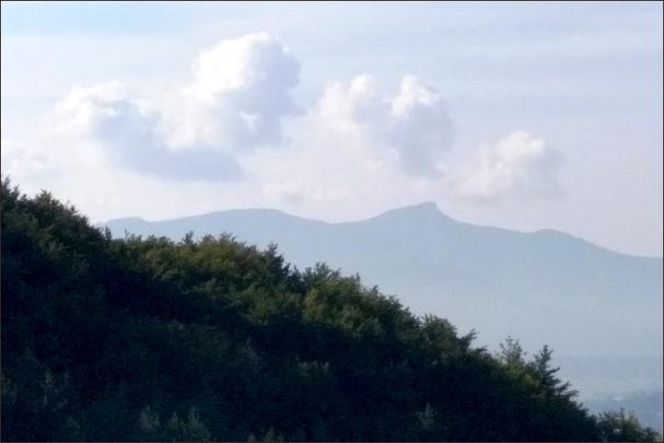 Potešil nás výhľad na vrchol Kľaku. Na druhej strane bolo vidieť Lietavský hrad (chcelo by to teleobjektív...)