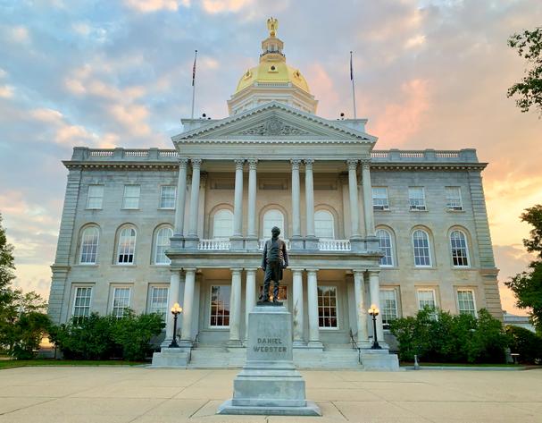 State House v meste Concorde, New Hampshire.