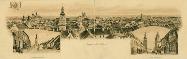 Trnava, skladacia pohľadnica z obdobia monarchie