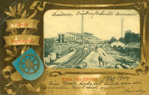Cukrovarská trať, pohľadnica, 1904