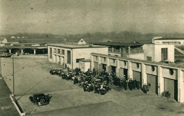 Nádvorie pri mlyne, neskôr ZDROJ, pohľadnica s pečiatkou z r. 1947