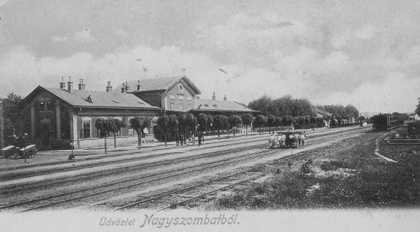 Stanica začiatkom 20. storočia, pohľadnica