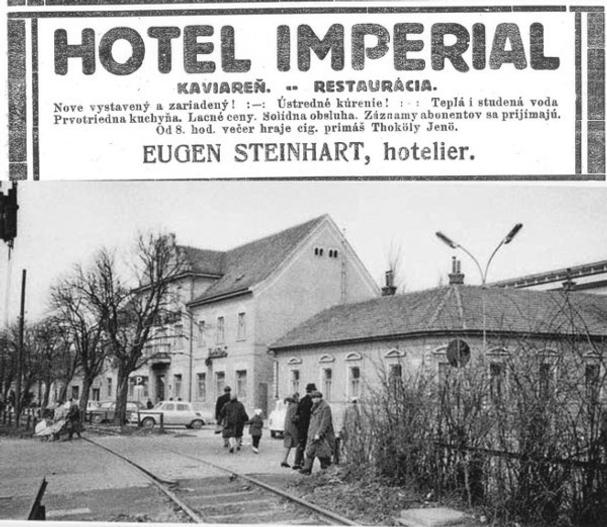 Hotel Imperial - reklama, hotel Park v 2. polovici 20. storočia