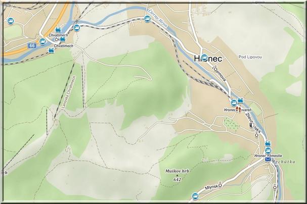 Na mape vyznačené v Hronci štyri kostoly