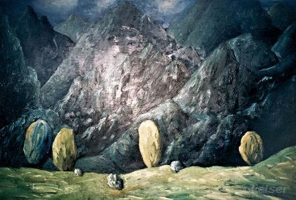 Západ slnka/tempera 1992