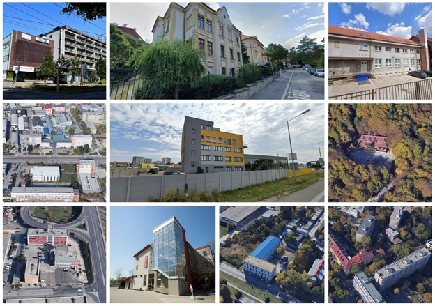The most expensive publicly offered buildings in Bratislava whose owner can be identified.