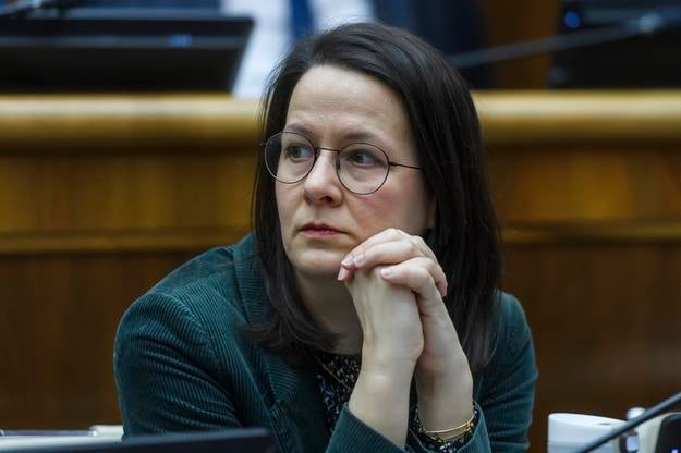 На фото Зузана Штевулова, член Національної ради Словацької Республіки (Прогресивна Словаччина).