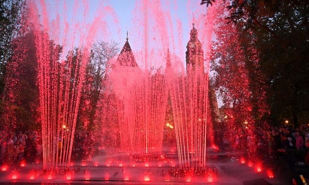 The singing fountain in Košice.