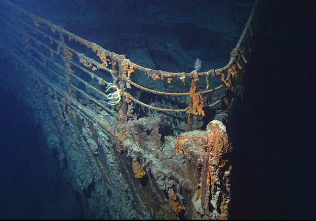 The wreck of the Titanic.