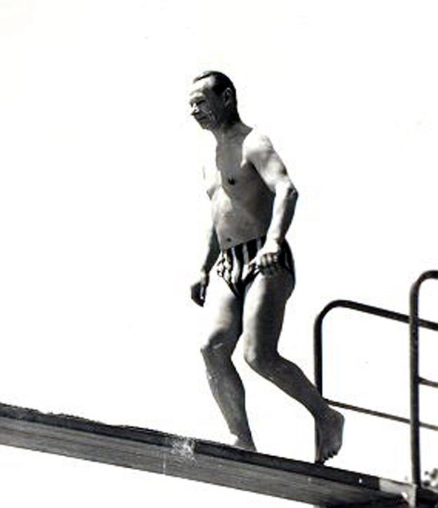 Alexander Dubček enjoys the summer of 1968 in Santovka in this vintage photo.