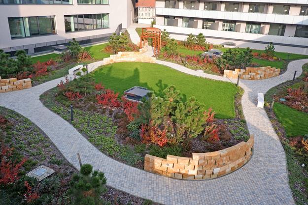 Košice Rental Apartments - a green inner atrium
