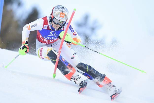 Petra Vlhová won the alpine ski women’s World Cup slalom race, in Lienz, Austria, on December 29.