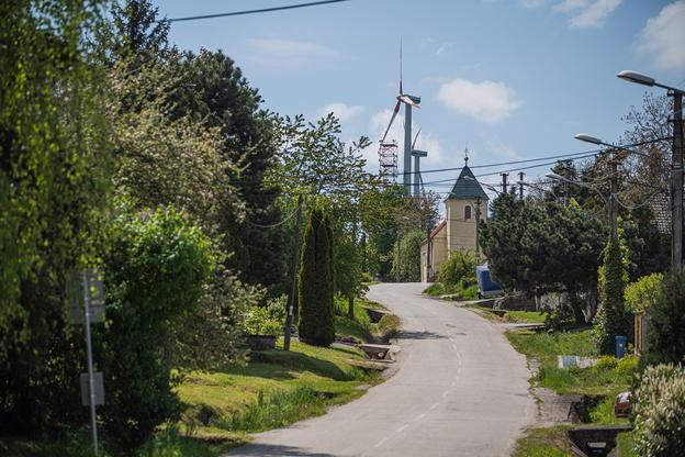 Turbines near the village of Cerová.