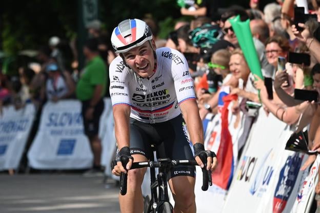 Slovenský cyklista Lukáš Kubiš.