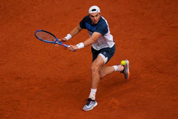 Jack Draper počas finále dvojhry na turnaji Masters 1000 v Madride 2025.