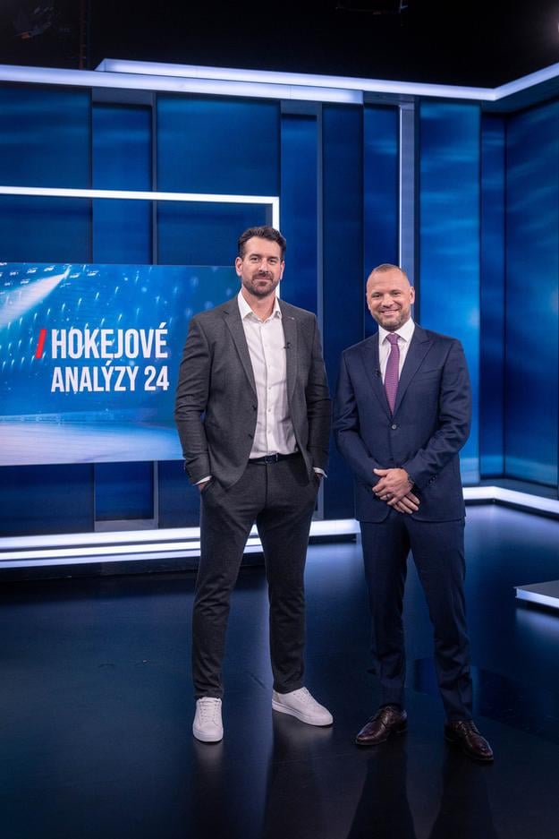 Boris Valábik (vľavo) a Marián Gáborík prinesú na televízne obrazovky nový formát vysielania.