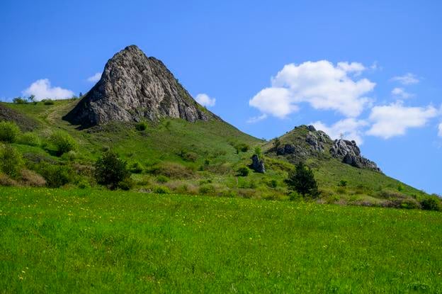 The rock formation known as the Sleeping Monk near Kamenica in the Spiš region.
