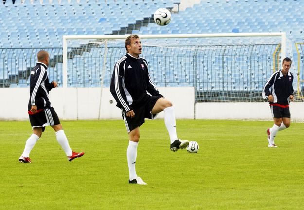 Na tréningu slovenskej reprezentácie v roku 2006.