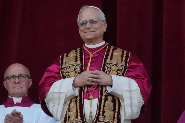 Pope Leo XIV, pictured just after his election on May 8, 2025.
