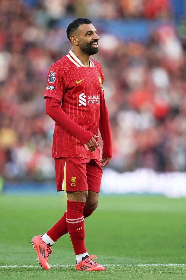 Mohamed Salah počas zápasu na trávniku Brightonu.