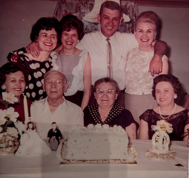 Benjamin Demko's great-grandparents (below), grandfather (up) and his sisters. Picture was taken on their 50th wedding anniversary in Lorain.