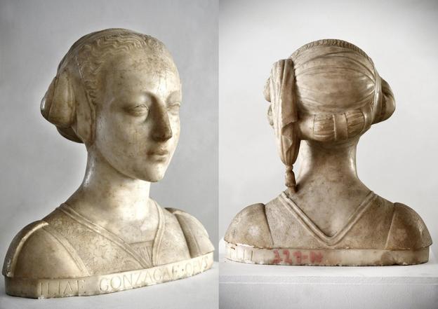 A marble bust believed to depict Cecilia Gonzaga is thought to be the work of Renaissance master Donatello.