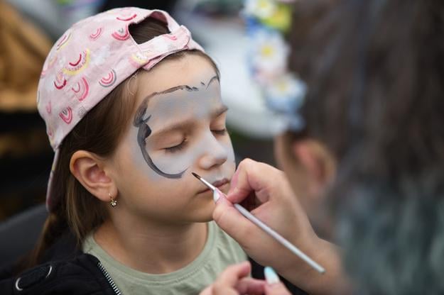 Face painting at an event celebrating International Children’s Day in SNP Park, Žilina, on June 1, 2024.