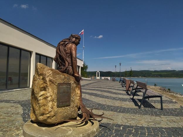 The Mermaid of Domaša, watching over the port of Dobrá.