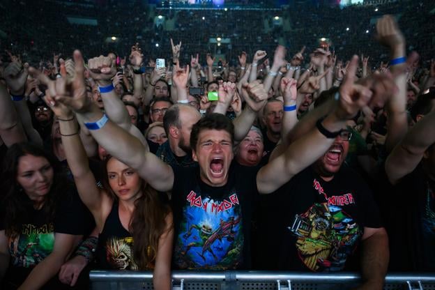 Fans at the Iron Maiden concert in Bratislava on June 1.