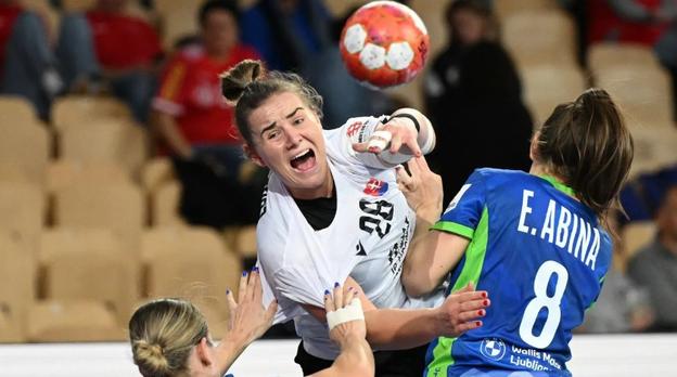 Barbora Lancz v zápase proti Slovinsku.