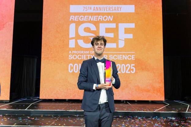 Adam Kovalčík won the George D. Yancopoulos Innovator Award at the Regeneron International Science and Engineering Fair. It comes with a $100,000 prize.