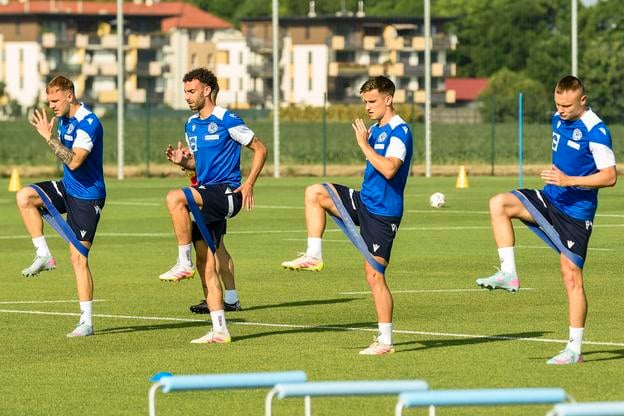 Tréning slovenských mladíkov.