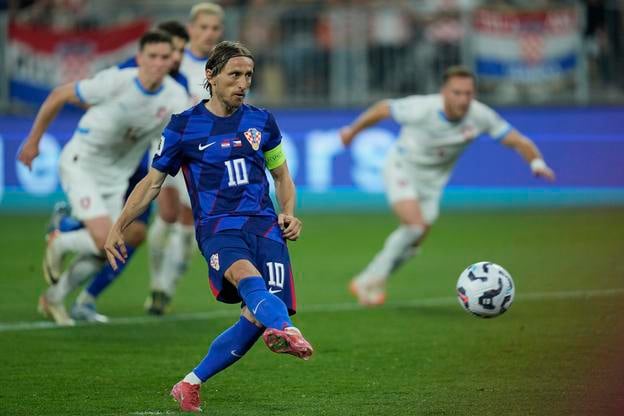 Luka Modrič sa proti Čechom presadil z pokutového kopu.
