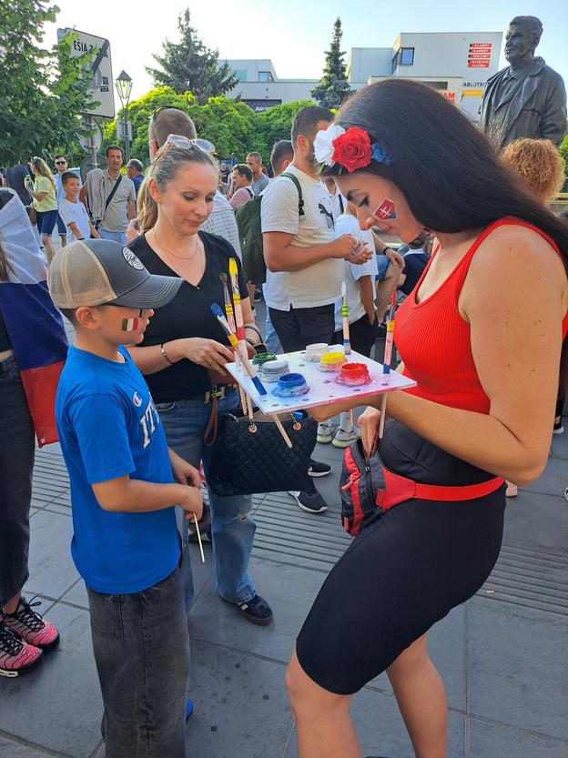 V tomto prípade sa maľovala talianska vlajočka.
