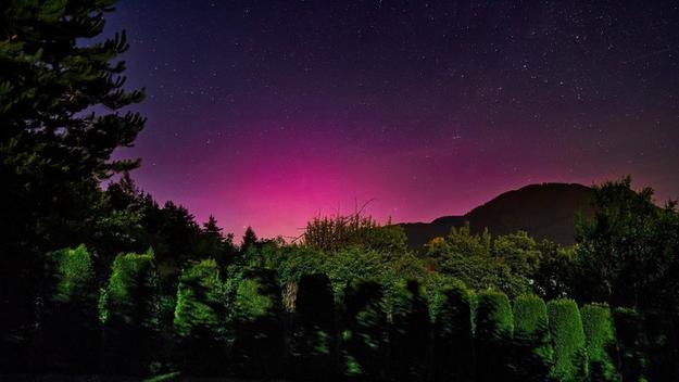 The northern lights were visible over Slovakia on June 14.