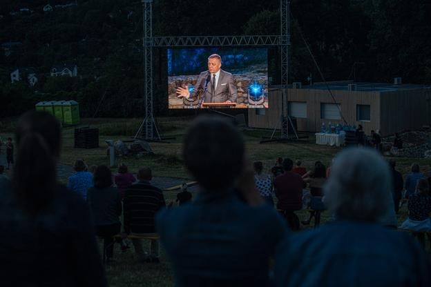 Prime Minister Robert Fico delivering a speech during the nationwide celebrations marking the 1,161st anniversary of the arrival of Saints Cyril and Methodius on the territory of present-day Slovakia. The event, titled The Message of Cyril and Methodius, took place at Devín Castle on 5 July 2024.