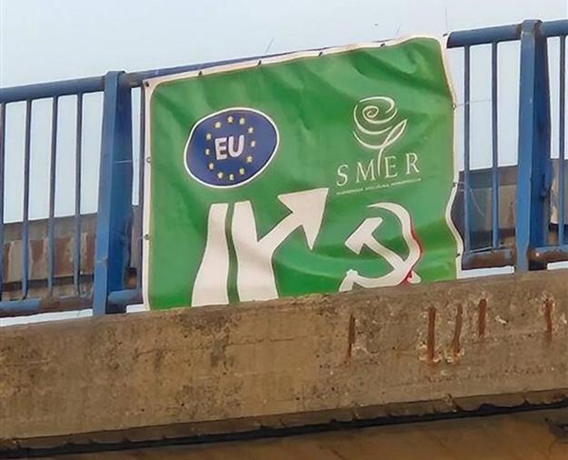 A banner spotted recently in Košice.