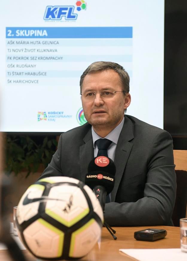 Predseda Východoslovenského futbalového zväzu Richard Havrilla.